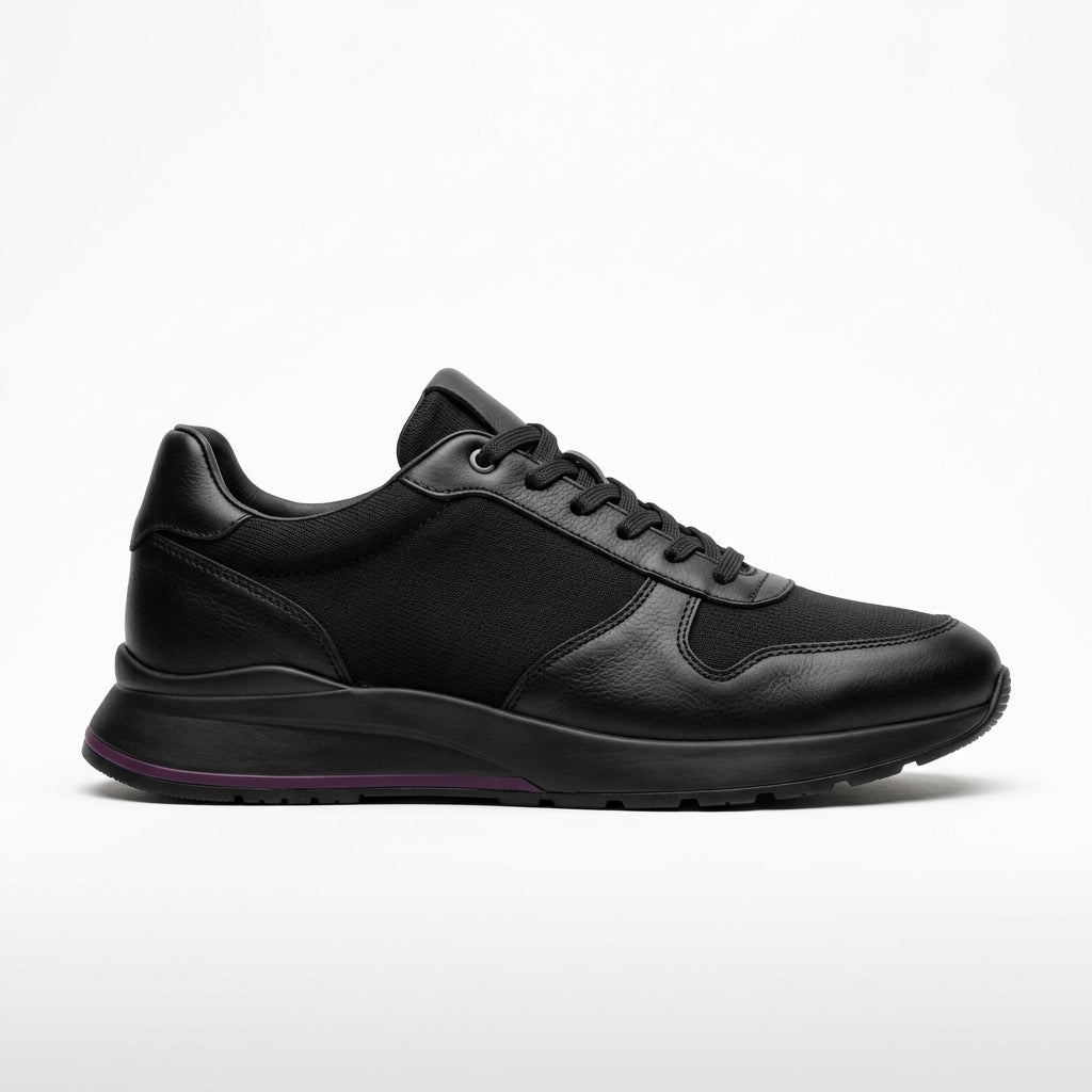 Shoelace Express Onyx Runner sneaker - all black low-top