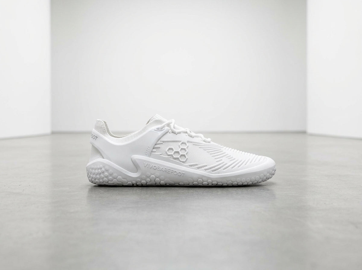 Vivobarefoot Motus Strength II Bright White lifestyle in gallery
